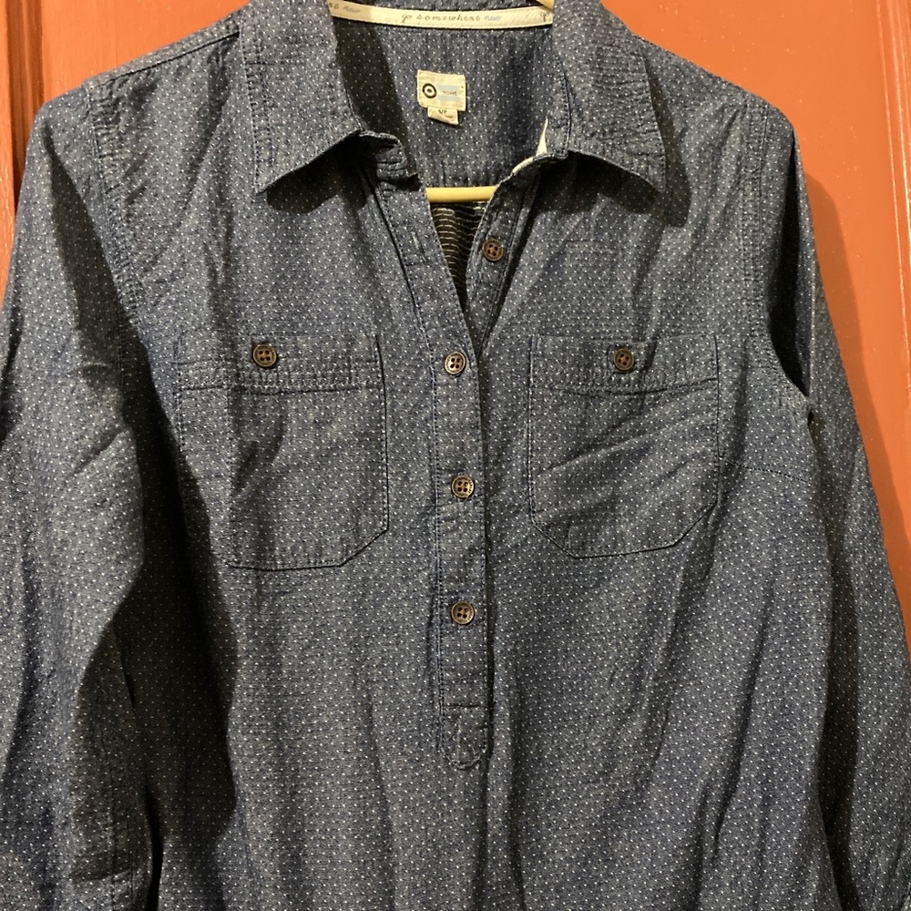 TOMS For Target Sz S Blue Denim Shirt